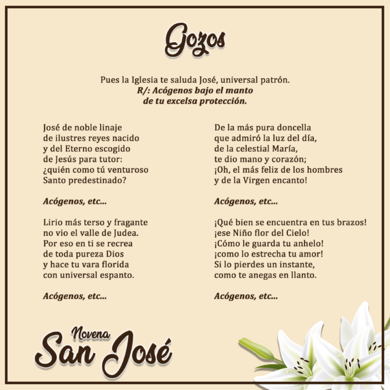 Novena San José - Gozos 01
